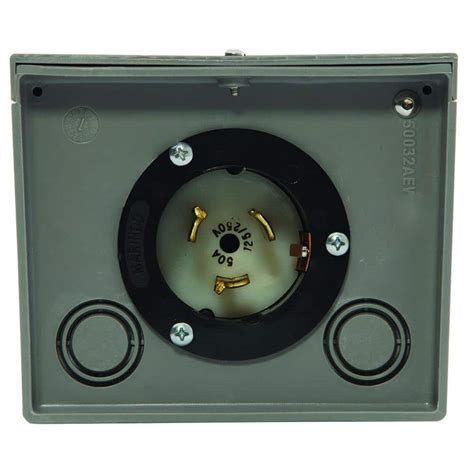 twistlock 50 amp metallic inlet box|Generac 6338 .